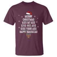 Merry Christmas Kiss My Ass His Ass Your Ass Happy Hanukkah T Shirt - Wonder Print Shop