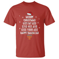 Merry Christmas Kiss My Ass His Ass Your Ass Happy Hanukkah T Shirt - Wonder Print Shop