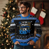 Funny Jewish Hanukkah Ugly Sweater Tis The Season To Remind Everyone Im Jewish - Wonder Print Shop