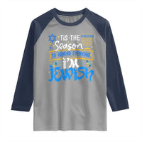 Funny Jewish Hanukkah Raglan Shirt Tis The Season To Remind Everyone Im Jewish