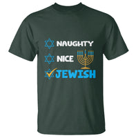 Nice Naughty Jewish Menorah Hanukkiah Chanukah Ugly Hanukkah T Shirt - Wonder Print Shop