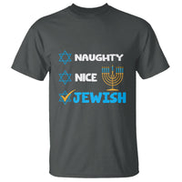 Nice Naughty Jewish Menorah Hanukkiah Chanukah Ugly Hanukkah T Shirt - Wonder Print Shop