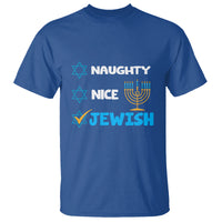 Nice Naughty Jewish Menorah Hanukkiah Chanukah Ugly Hanukkah T Shirt - Wonder Print Shop