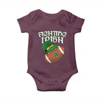 Fighting Irish Baby Onesie Football Shamrock St Patricks Spirit Classic Vintage