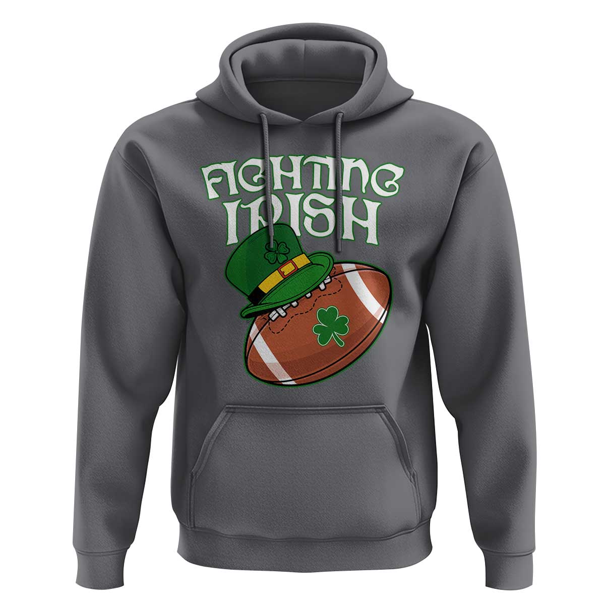 Fighting Irish Hoodie Football Shamrock St Patricks Spirit Classic Vintage