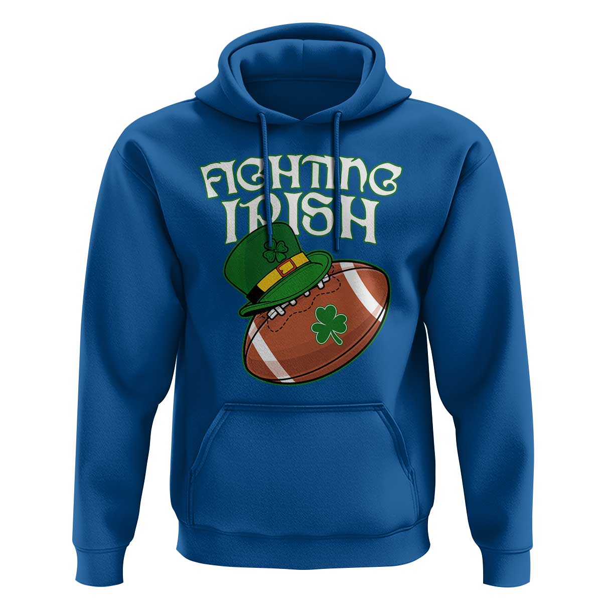 Fighting Irish Hoodie Football Shamrock St Patricks Spirit Classic Vintage