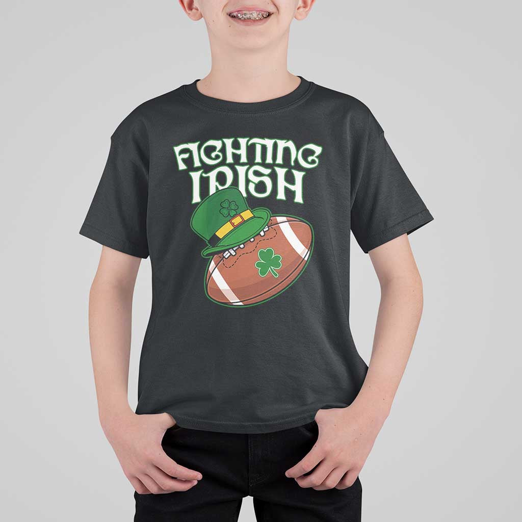 Fighting Irish T Shirt For Kid Football Shamrock St Patricks Spirit Classic Vintage