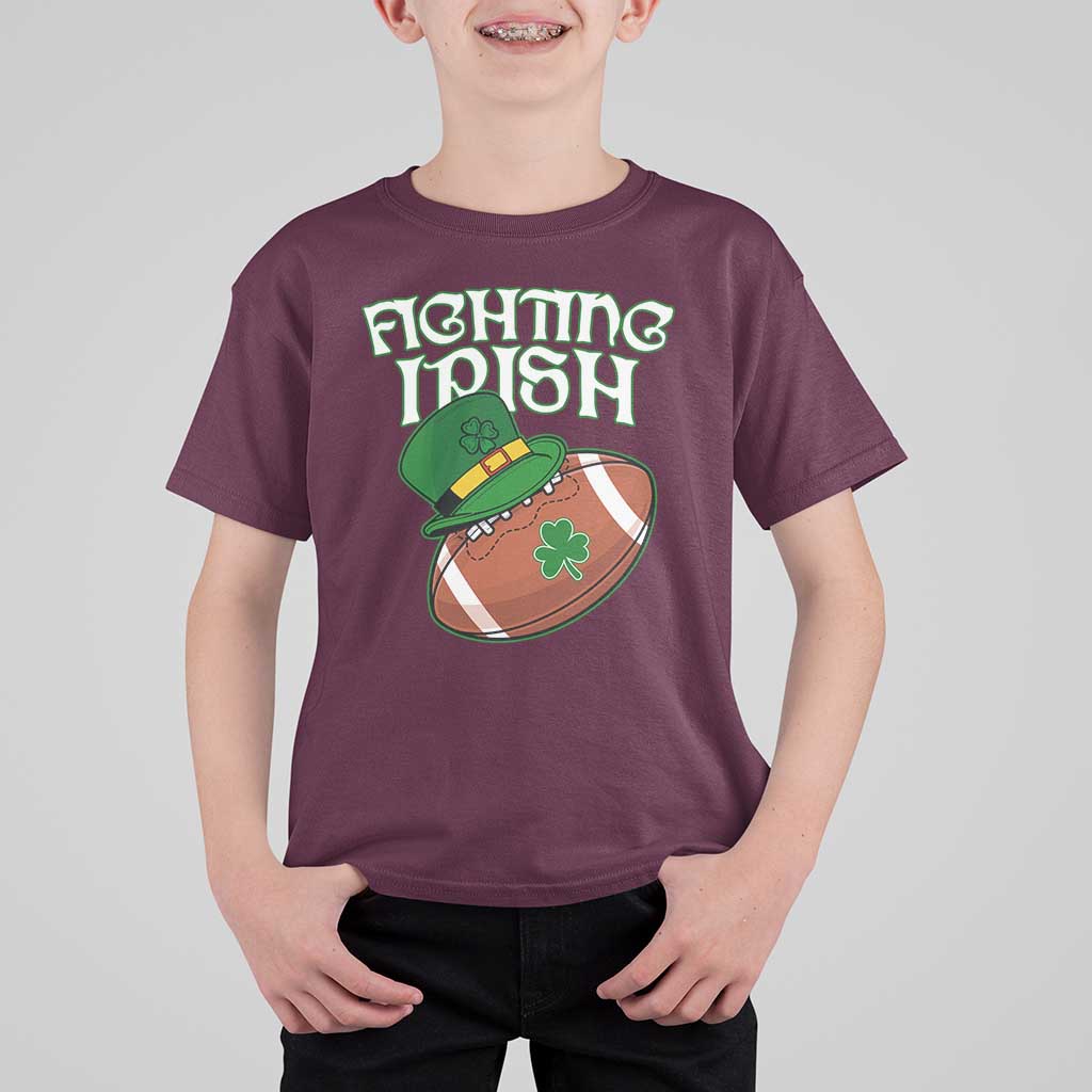 Fighting Irish T Shirt For Kid Football Shamrock St Patricks Spirit Classic Vintage