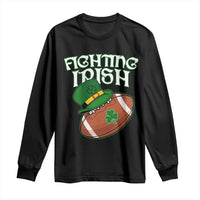 Fighting Irish Long Sleeve Shirt Football Shamrock St Patricks Spirit Classic Vintage
