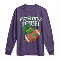 Fighting Irish Long Sleeve Shirt Football Shamrock St Patricks Spirit Classic Vintage