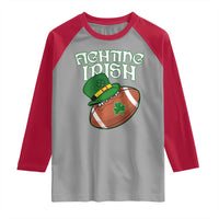 Fighting Irish Raglan Shirt Football Shamrock St Patricks Spirit Classic Vintage