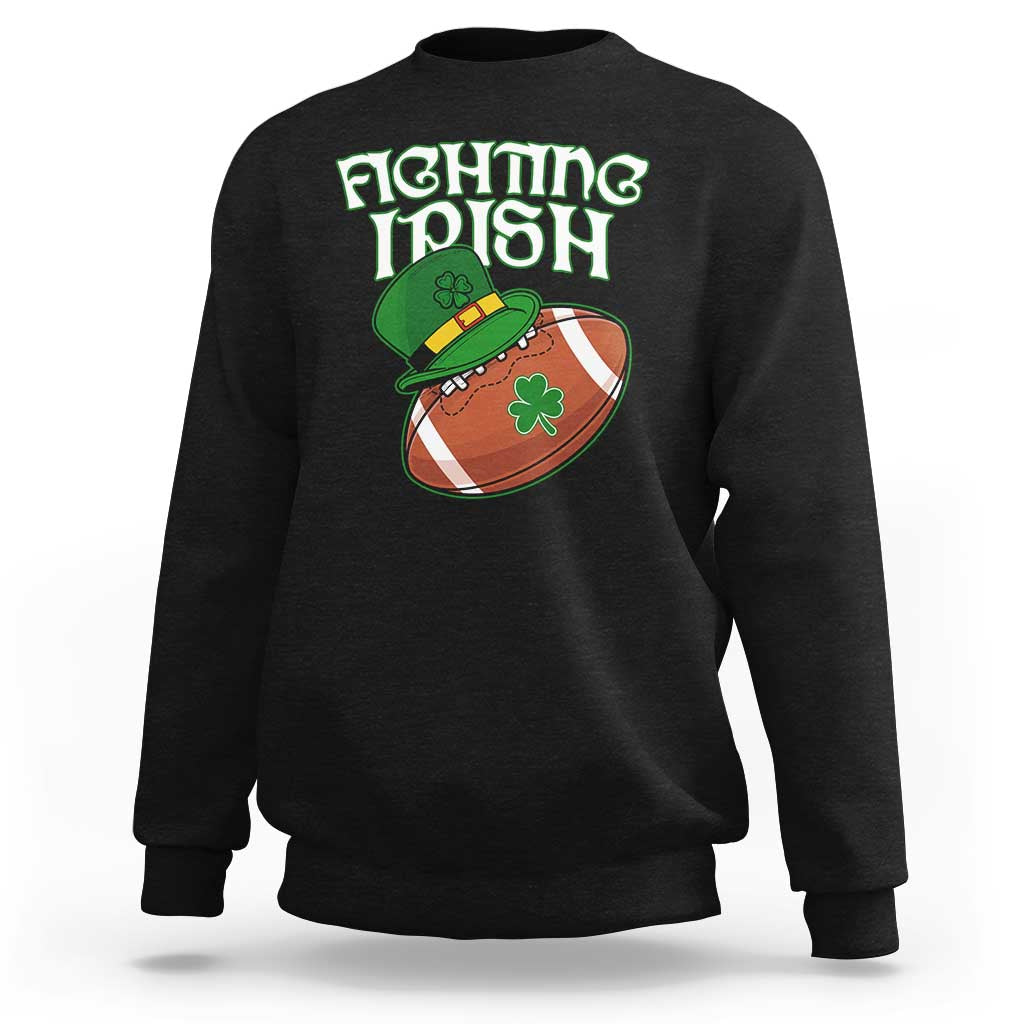 Fighting Irish Sweatshirt Football Shamrock St Patricks Spirit Classic Vintage