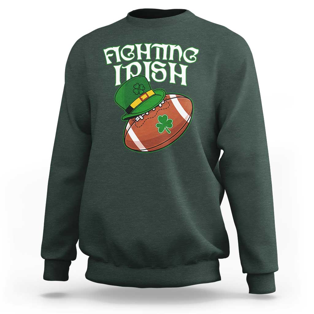 Fighting Irish Sweatshirt Football Shamrock St Patricks Spirit Classic Vintage