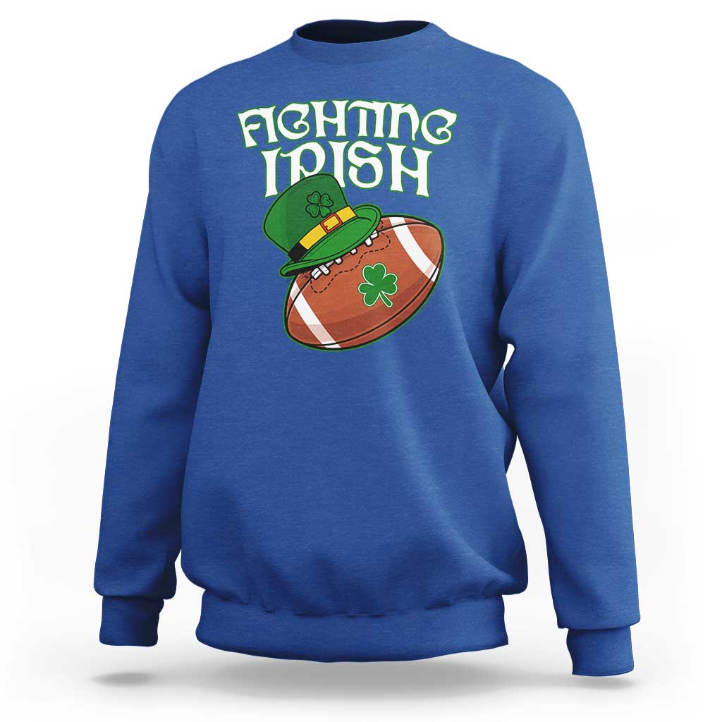 Fighting Irish Sweatshirt Football Shamrock St Patricks Spirit Classic Vintage