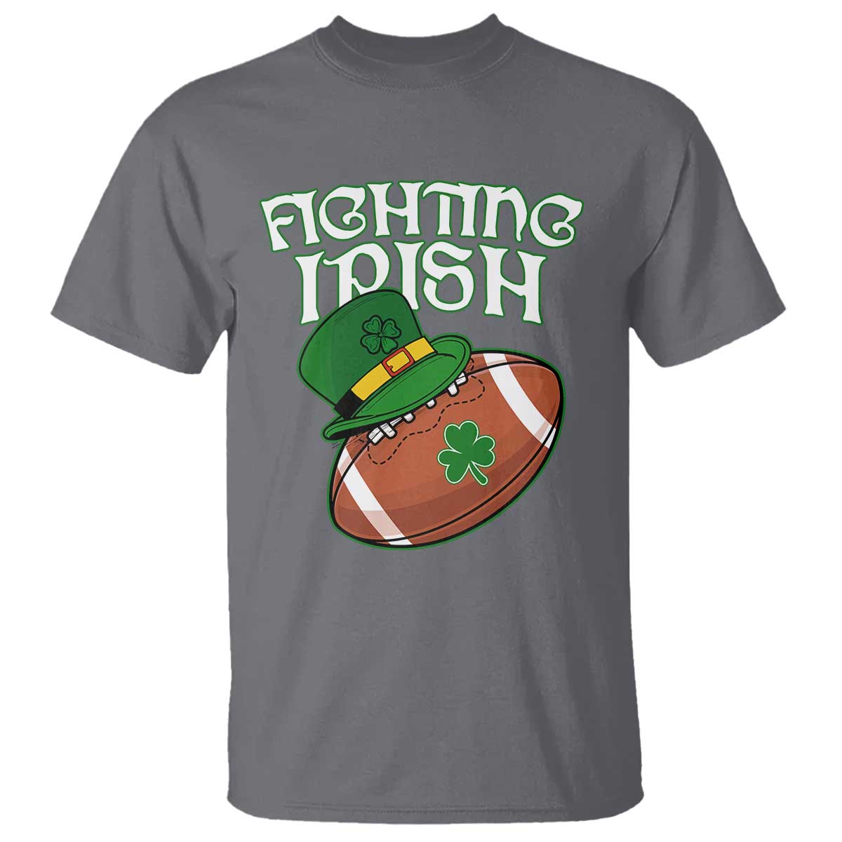 Fighting Irish T Shirt Football Shamrock St Patricks Spirit Classic Vintage