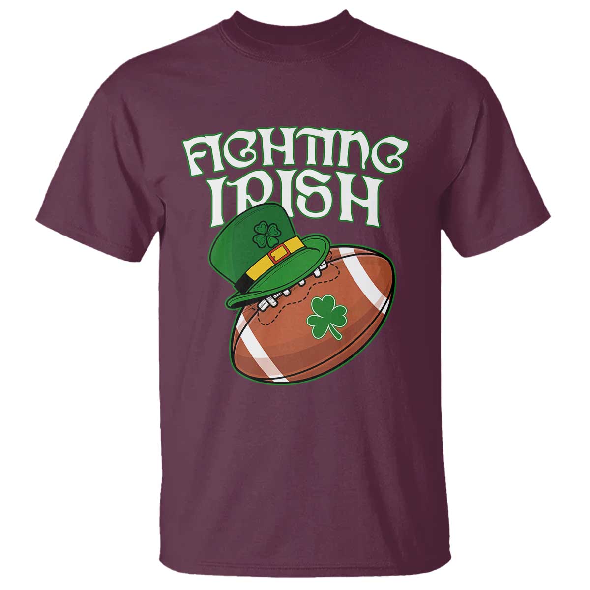 Fighting Irish T Shirt Football Shamrock St Patricks Spirit Classic Vintage
