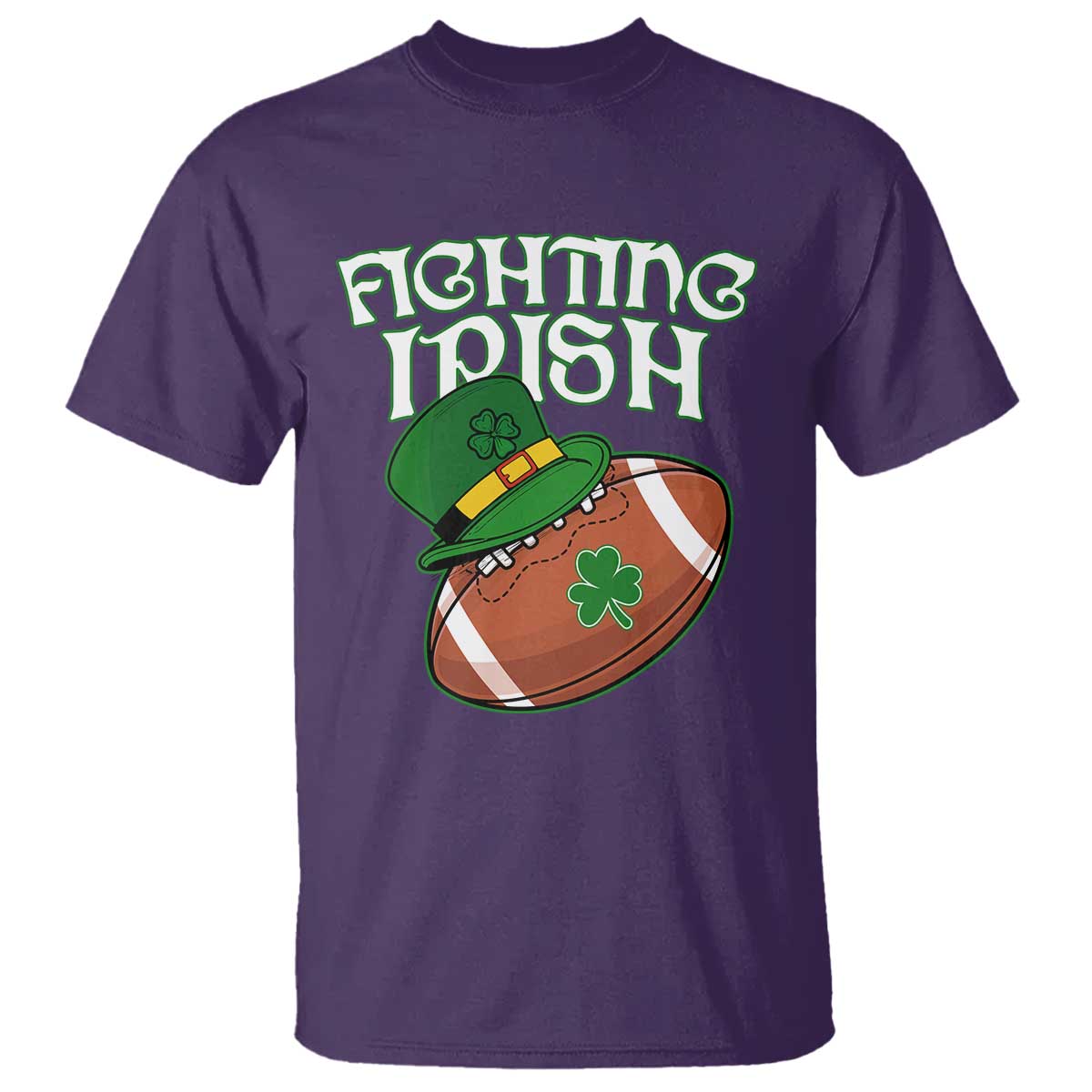 Fighting Irish T Shirt Football Shamrock St Patricks Spirit Classic Vintage