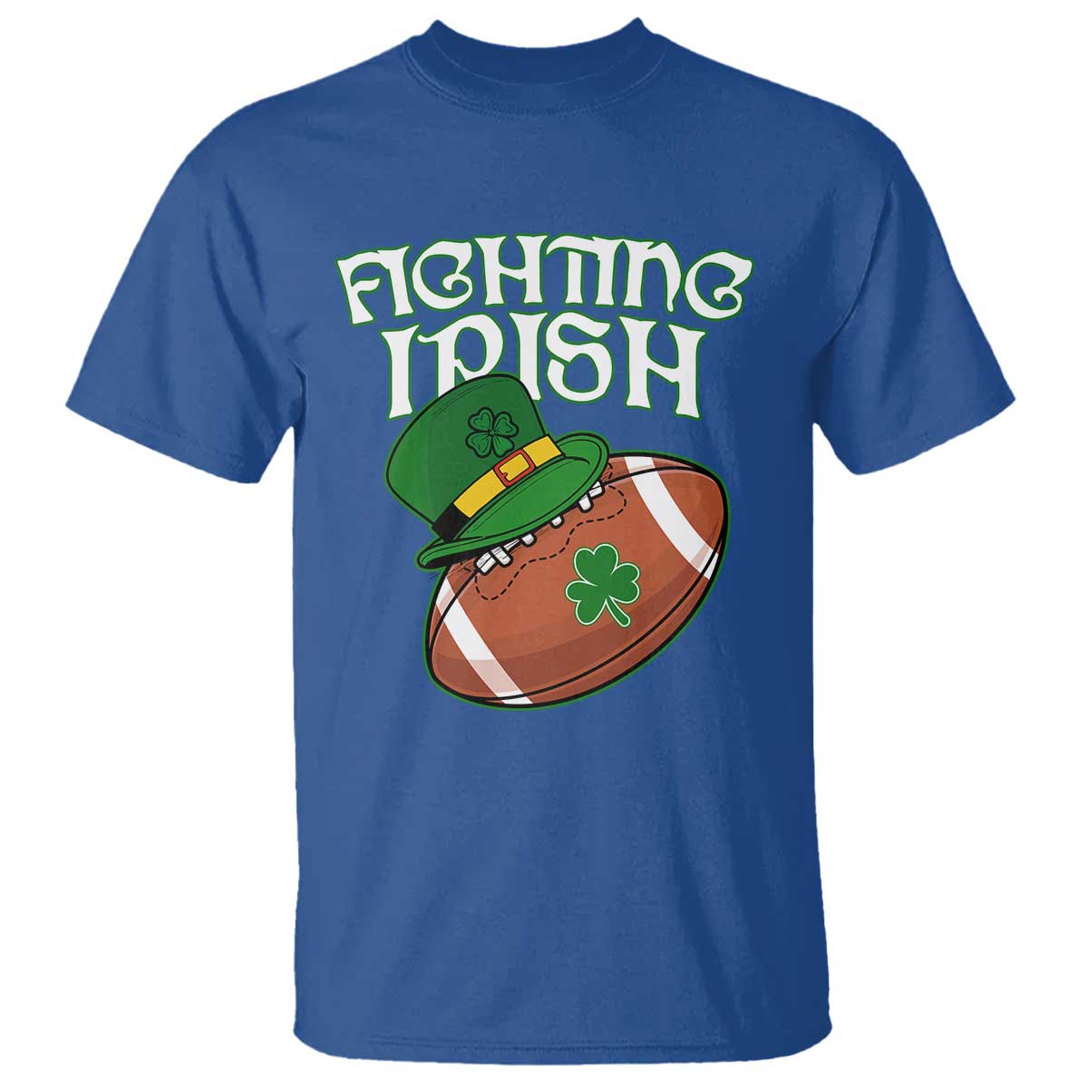 Fighting Irish T Shirt Football Shamrock St Patricks Spirit Classic Vintage