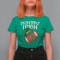 Fighting Irish T Shirt For Women Football Shamrock St Patricks Spirit Classic Vintage