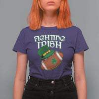 Fighting Irish T Shirt For Women Football Shamrock St Patricks Spirit Classic Vintage