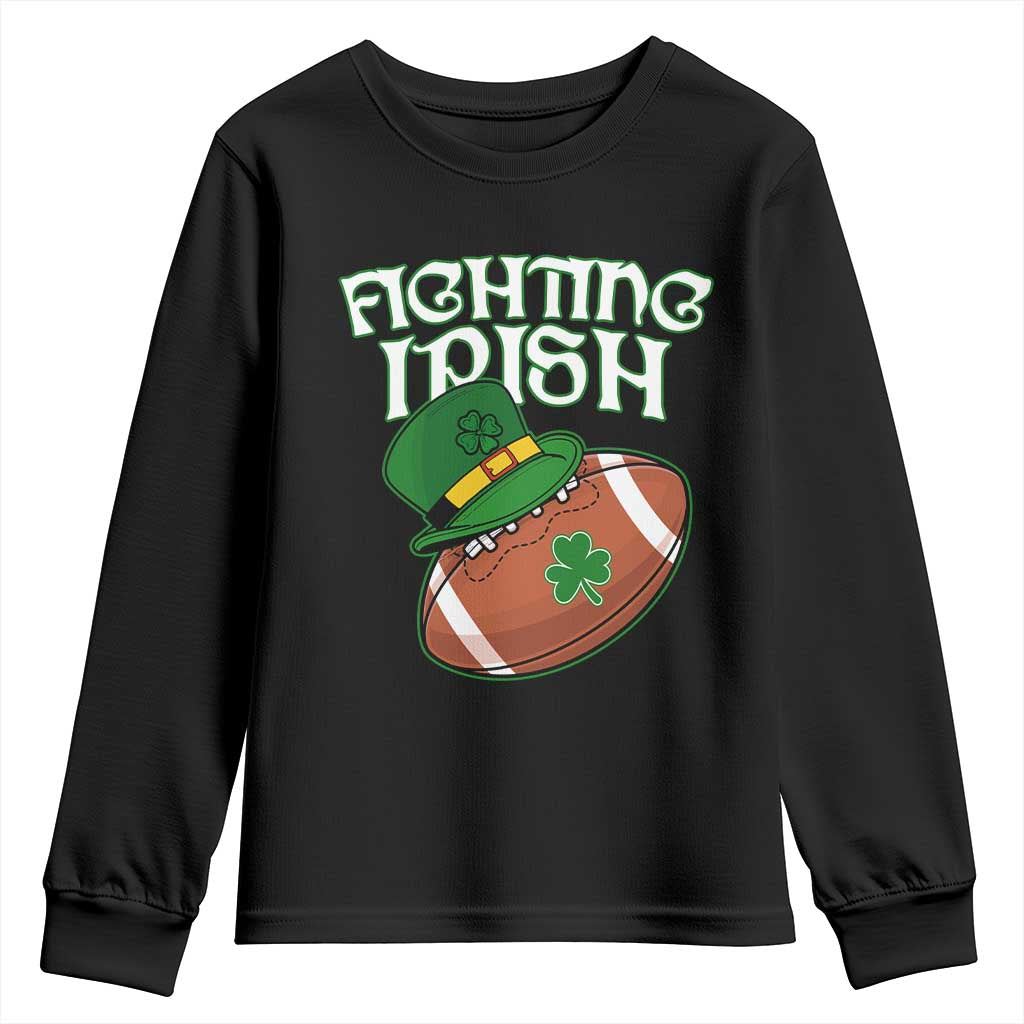 Fighting Irish Youth Sweatshirt Football Shamrock St Patricks Spirit Classic Vintage