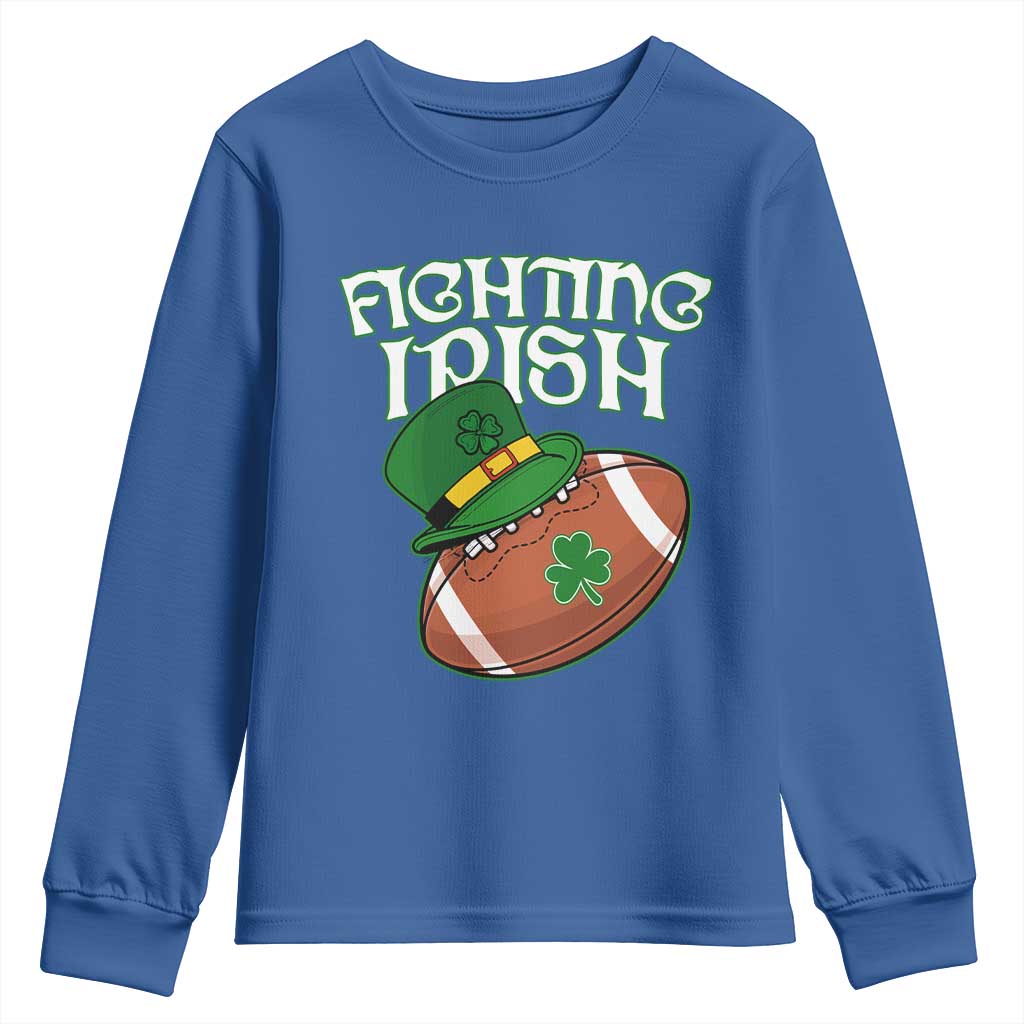 Fighting Irish Youth Sweatshirt Football Shamrock St Patricks Spirit Classic Vintage