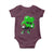 St Patricks Day Shamrock Playing Football Baby Onesie Cute Gift for Sports Lovers