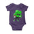 St Patricks Day Shamrock Playing Football Baby Onesie Cute Gift for Sports Lovers
