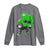 St Patricks Day Shamrock Playing Football Long Sleeve Shirt Cute Gift for Sports Lovers