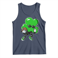 St Patricks Day Shamrock Playing Football Tank Top Cute Gift for Sports Lovers
