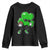 St Patricks Day Shamrock Playing Football Youth Sweatshirt Cute Gift for Sports Lovers