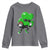 St Patricks Day Shamrock Playing Football Youth Sweatshirt Cute Gift for Sports Lovers