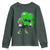 St Patricks Day Shamrock Playing Football Youth Sweatshirt Cute Gift for Sports Lovers