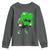 St Patricks Day Shamrock Playing Football Youth Sweatshirt Cute Gift for Sports Lovers