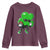 St Patricks Day Shamrock Playing Football Youth Sweatshirt Cute Gift for Sports Lovers