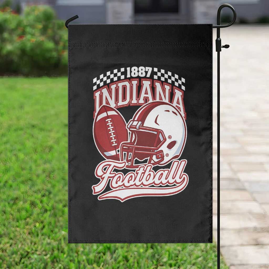 Indiana Pride Football Lover Garden Flag Retro IN for Sport Fans