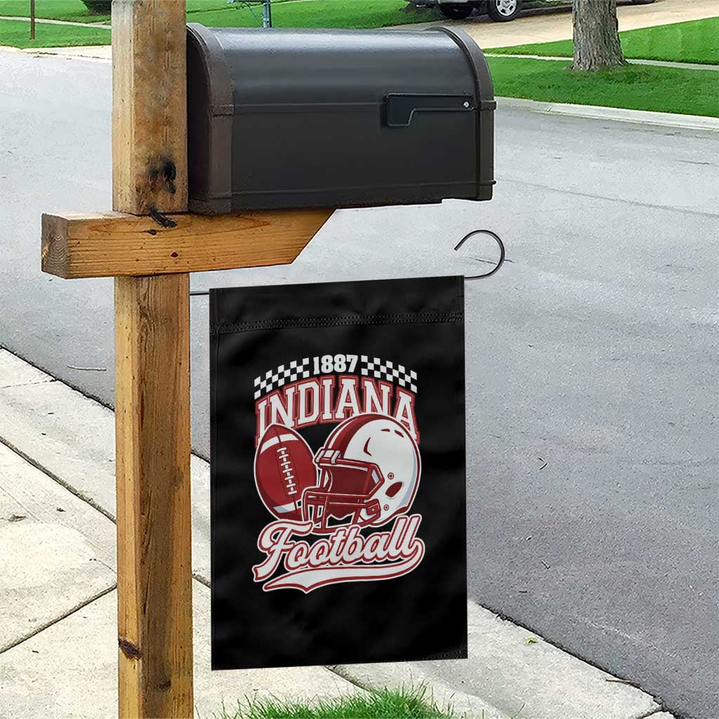 Indiana Pride Football Lover Garden Flag Retro IN for Sport Fans