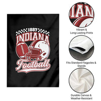 Indiana Pride Football Lover Garden Flag Retro IN for Sport Fans