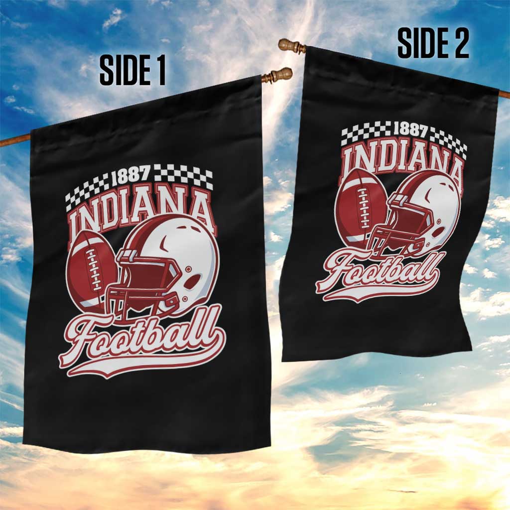 Indiana Pride Football Lover Garden Flag Retro IN for Sport Fans