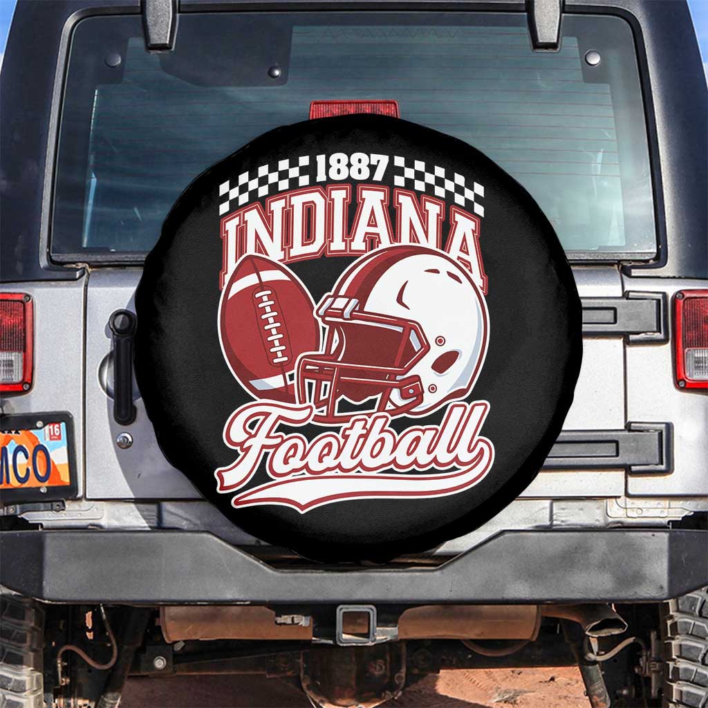 Indiana Pride Football Lover Spare Tire Cover Retro IN for Sport Fans
