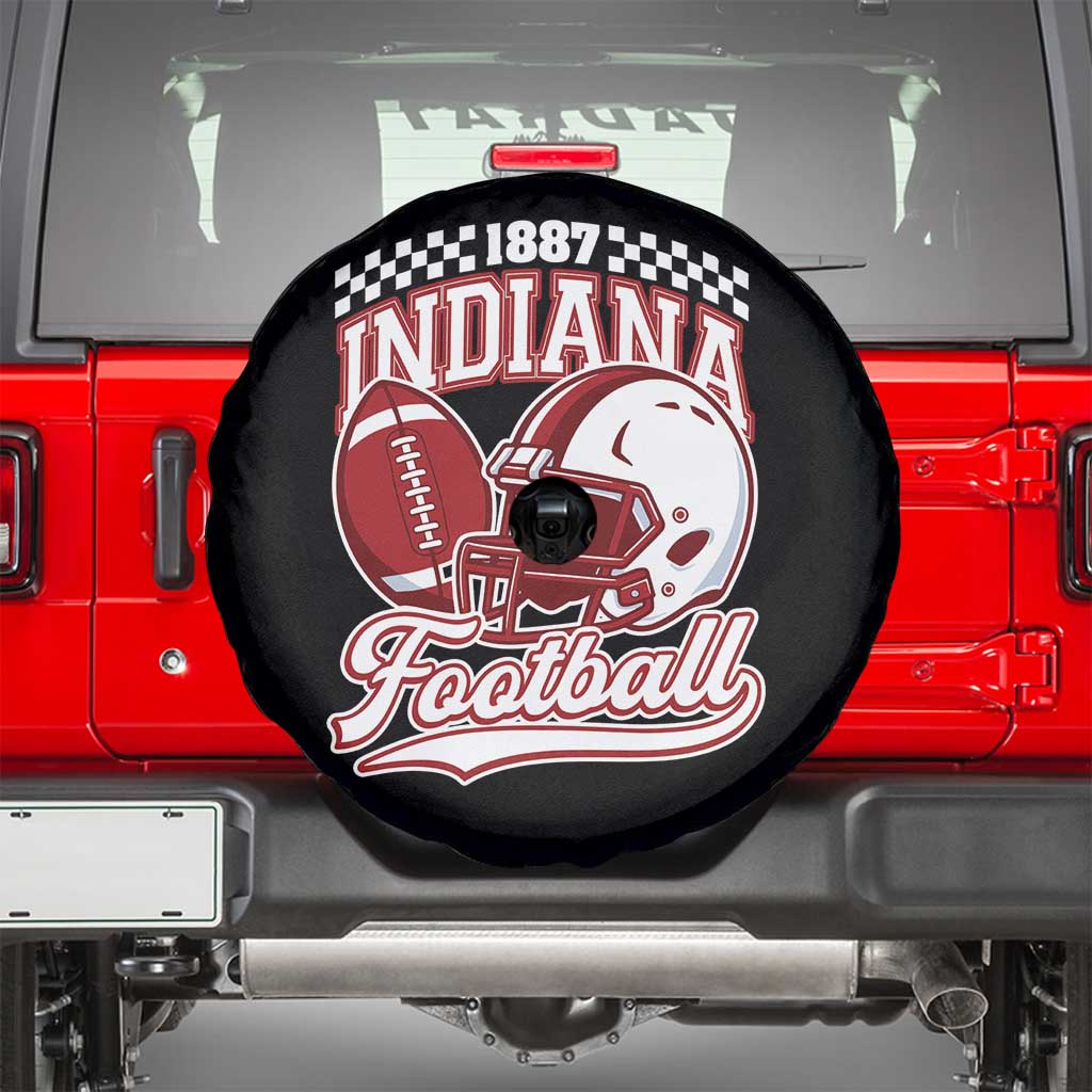 Indiana Pride Football Lover Spare Tire Cover Retro IN for Sport Fans
