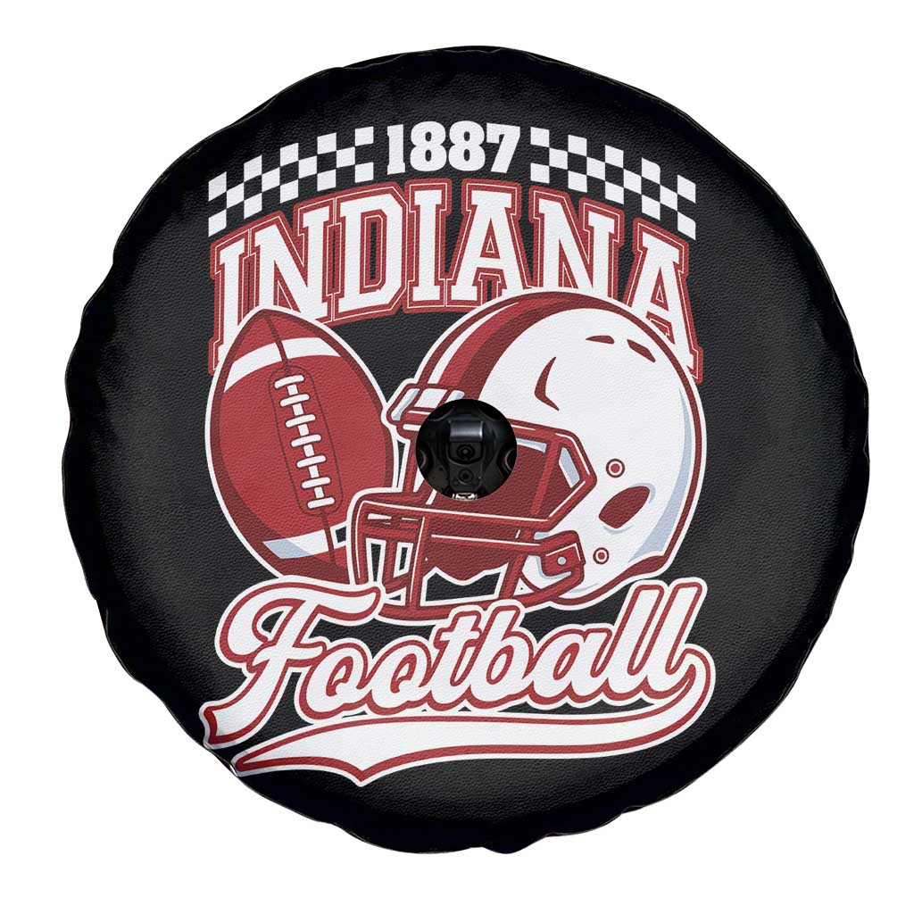Indiana Pride Football Lover Spare Tire Cover Retro IN for Sport Fans