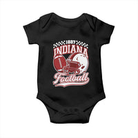 Indiana Pride Football Lover Baby Onesie Retro IN for Sport Fans