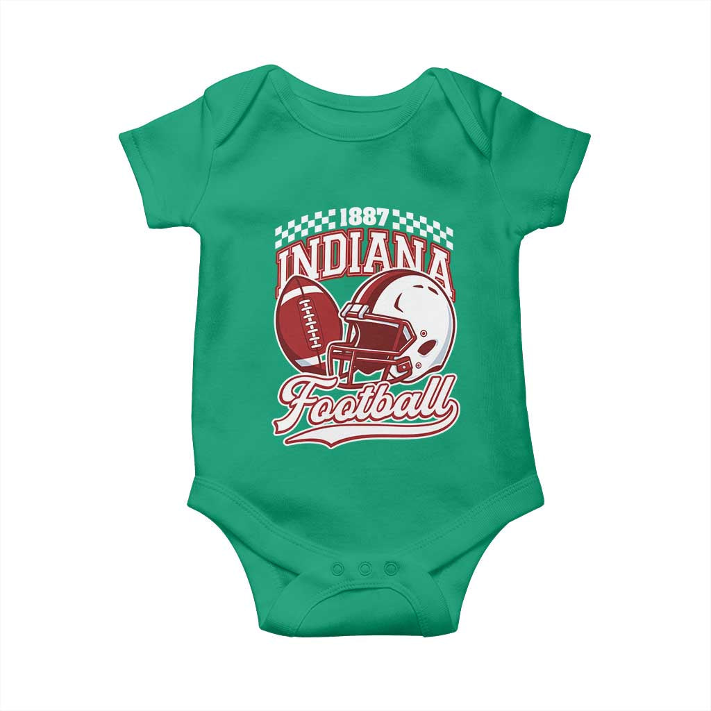 Indiana Pride Football Lover Baby Onesie Retro IN for Sport Fans