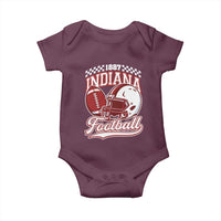 Indiana Pride Football Lover Baby Onesie Retro IN for Sport Fans