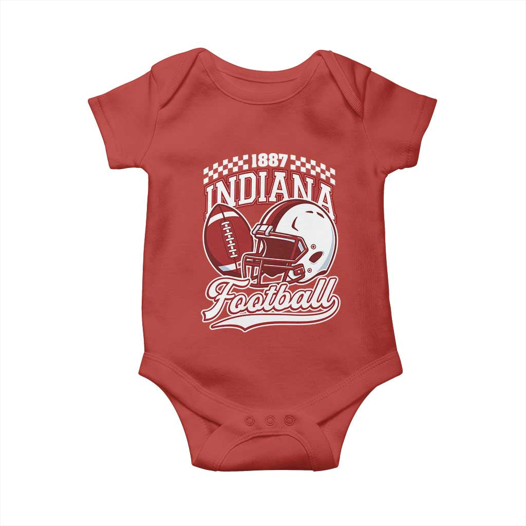Indiana Pride Football Lover Baby Onesie Retro IN for Sport Fans