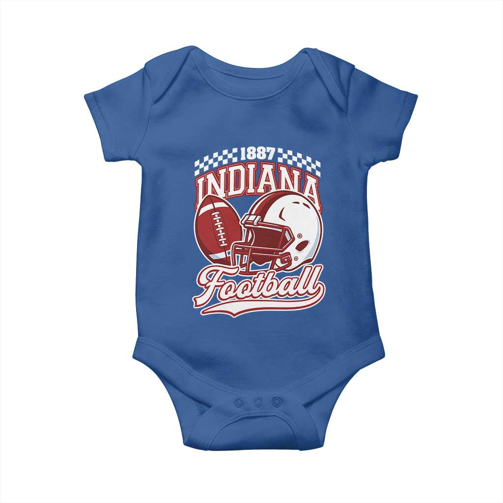Indiana Pride Football Lover Baby Onesie Retro IN for Sport Fans