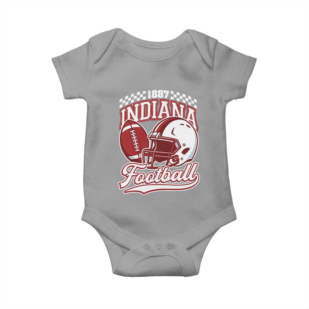 Indiana Pride Football Lover Baby Onesie Retro IN for Sport Fans