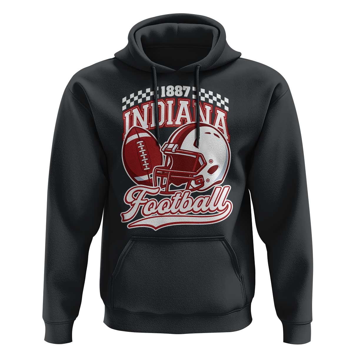 Indiana Pride Football Lover Hoodie Retro IN for Sport Fans