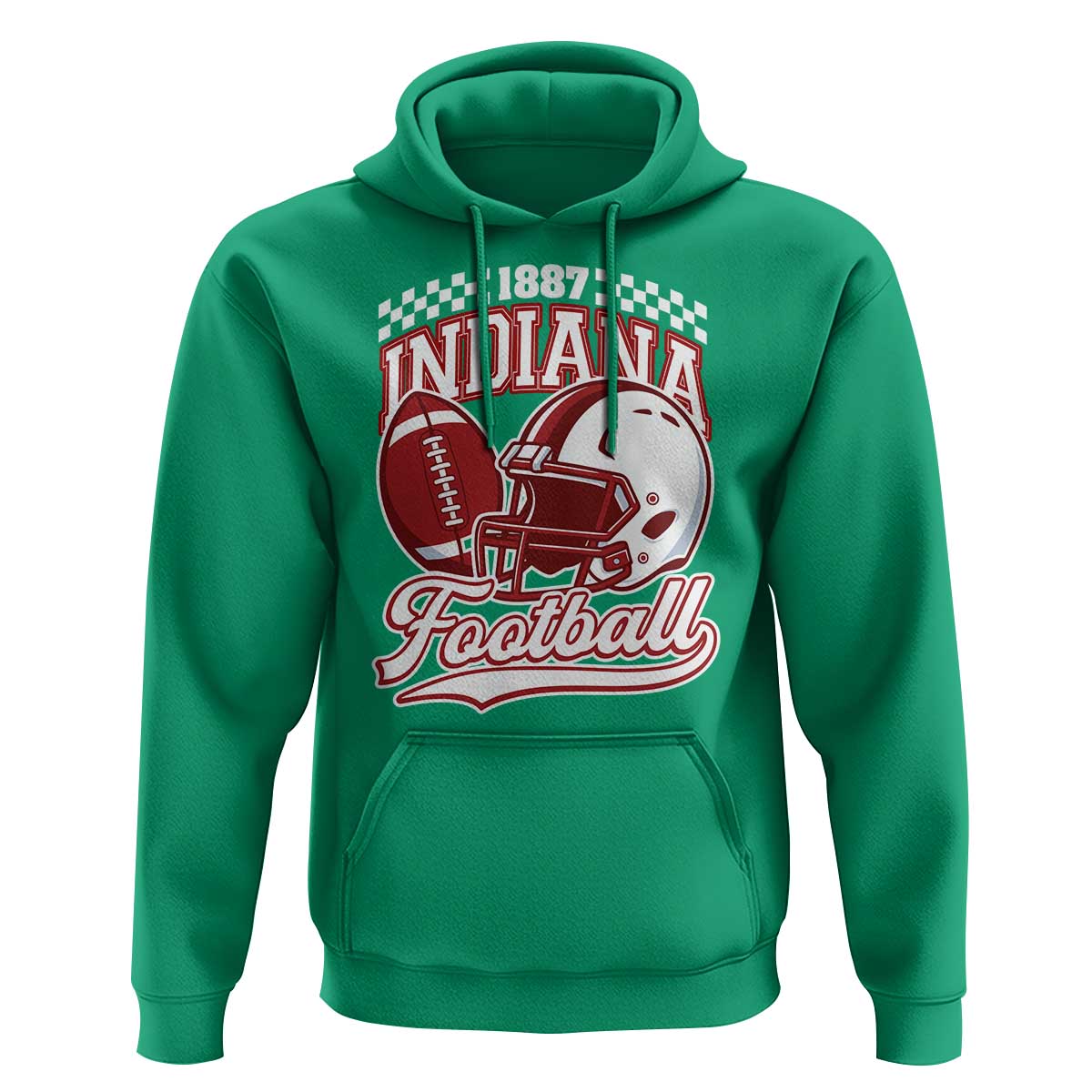 Indiana Pride Football Lover Hoodie Retro IN for Sport Fans